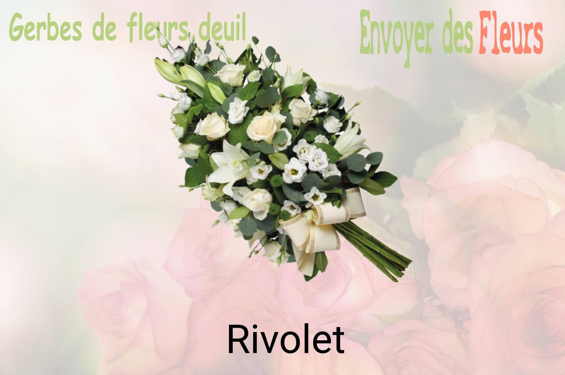 Gerbe de fleurs de deuil livrée à Rivolet